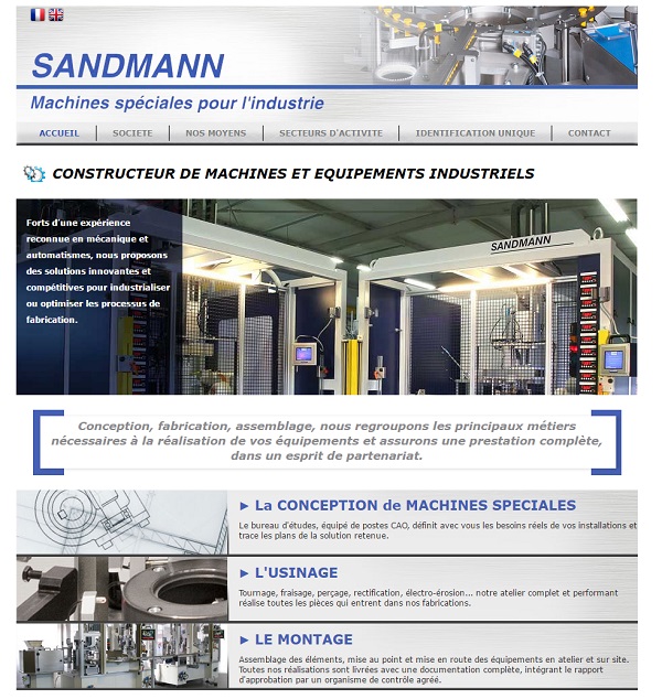 sandmann refonte site web