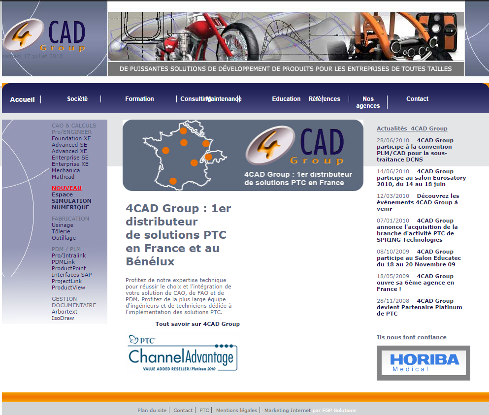 Nouveau site Internet pour 4CAD Group