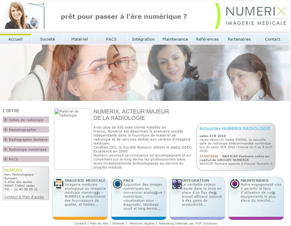Numerix Radiologie confie son Marketing Internet à l'agence FGP Solutions