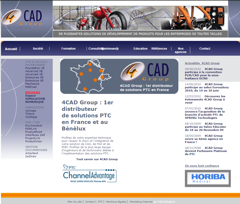refonte site 4cad solutions PTC