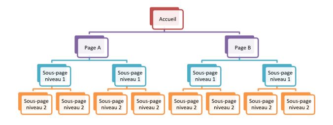 arborescence pyramidale pour un site web