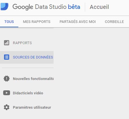 google data studio sources de données