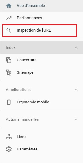 outil d'inspection d'url Google Search Console