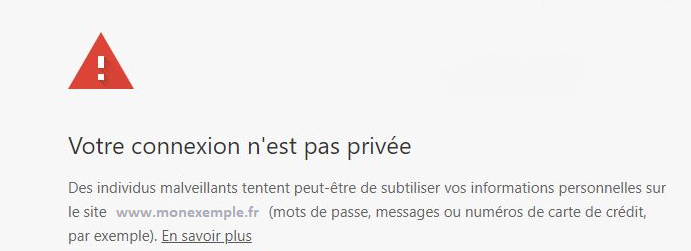site http non sécurisé
